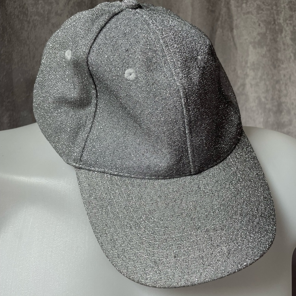 Sparkly Silver Baseball Cap